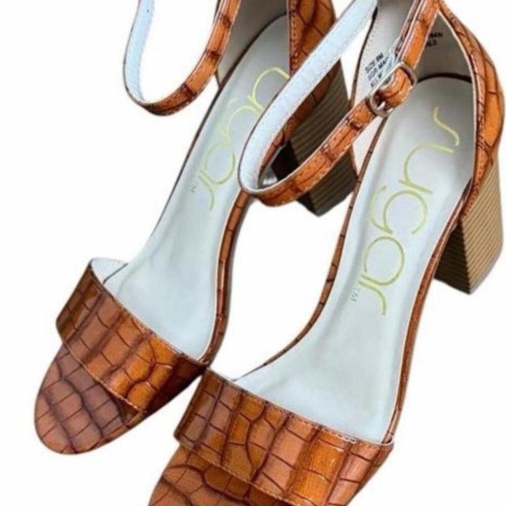 Sugar brown croc print block